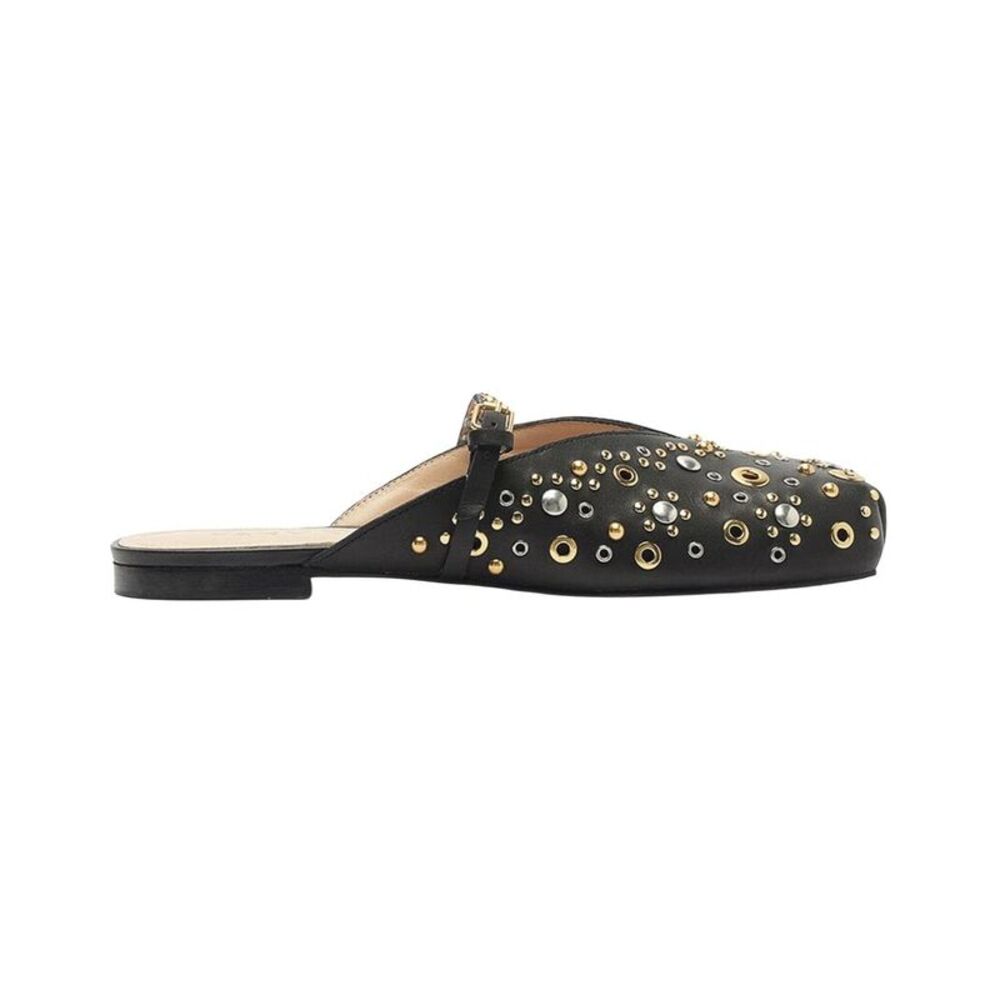 Farm Rio Studded Square Toe Leather Ballerina Flat